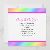 Rainbow Sweet 16 Party Invitation Kaart (Achterkant)