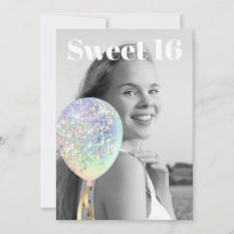 ~* Rainbow Sweet 16 PHOTO Balloon AP29 Verjaardag