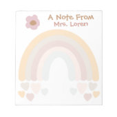 Rainbow Sweet Boho docenten Notitieblok (Voorkant)