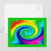 Rainbow Swirl Abstract Art Design Briefkaart (Voorkant / Achterkant)