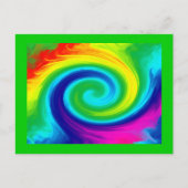 Rainbow Swirl Abstract Art Design Briefkaart (Voorkant)