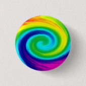 Rainbow Swirl Abstract Art Design Ronde Button 3,2 Cm (Voorkant)