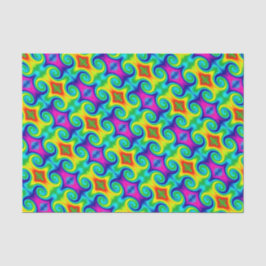 Rainbow Swirl Abstract Art Design Tissuepapier