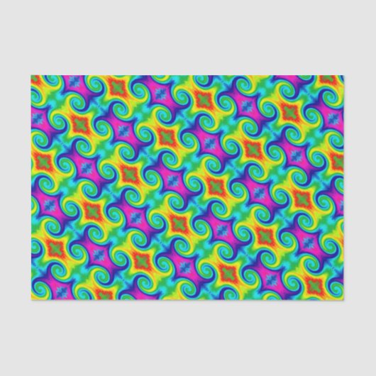 Rainbow Swirl Abstract Art Design Tissuepapier (Voorkant)