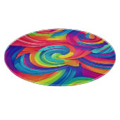 Rainbow Swirl Chaos Design Snijplank (Hoek)