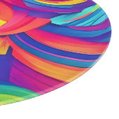 Rainbow Swirl Chaos Design Snijplank (Hoek)