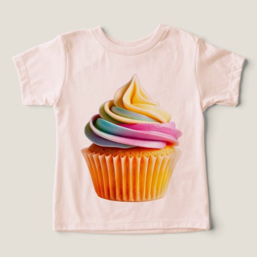 Rainbow Swirl Cupcake with Colorful Wrapper (Design voorkant)