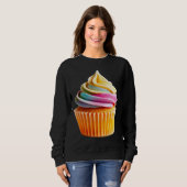 Rainbow Swirl Cupcake with Colorful Wrapper Trui (Voorkant volledig)