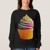 Rainbow Swirl Cupcake with Colorful Wrapper Trui (Voorkant)