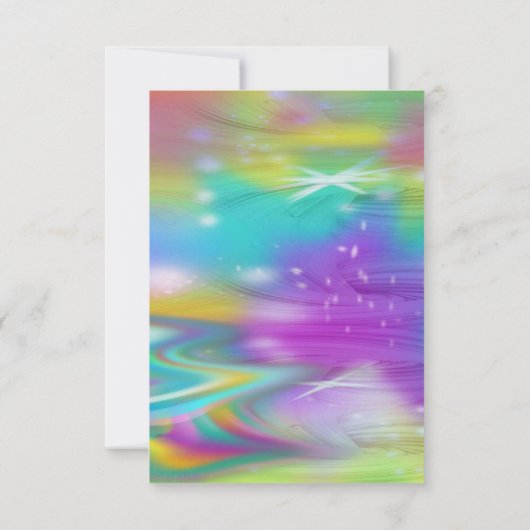 Rainbow Swirl Dank je wel Bedankkaart (Achterkant)