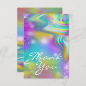 Rainbow Swirl Dank je wel Bedankkaart (Voorkant / Achterkant)