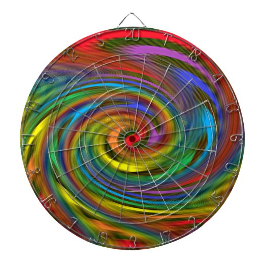 Rainbow Swirl Dart Board Dartbord (Voorkant)