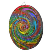 Rainbow Swirl Dart Board Dartbord (Voorkant Rechts)
