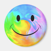 Rainbow Swirl Face Magnet (Voorkant)