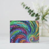Rainbow Swirl Fractal Briefkaart (Staand voorkant)