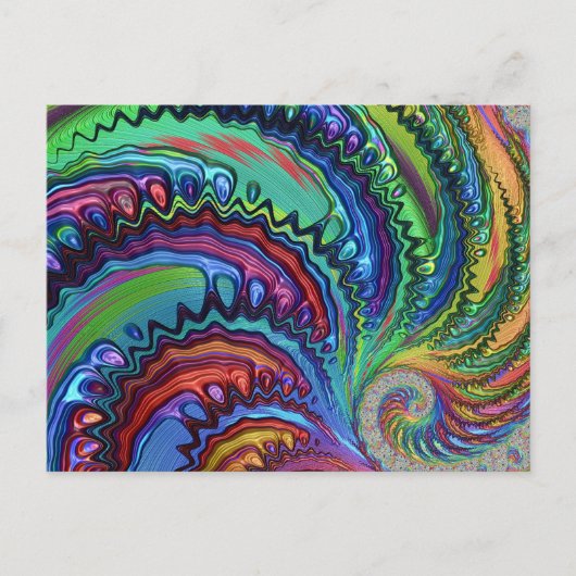 Rainbow Swirl Fractal Briefkaart (Voorkant)