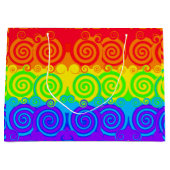 Rainbow Swirl Gift Bag Groot Cadeauzakje (Voorkant)
