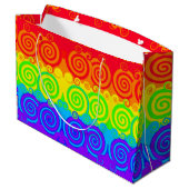Rainbow Swirl Gift Bag Groot Cadeauzakje (Achterkant Gekanteld)