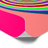 Rainbow swirl Groovy psychedelic pop art poster (Hoek)