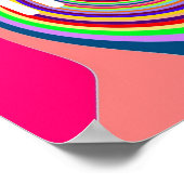 Rainbow swirl Groovy psychedelic pop art Trippin' Poster (Hoek)