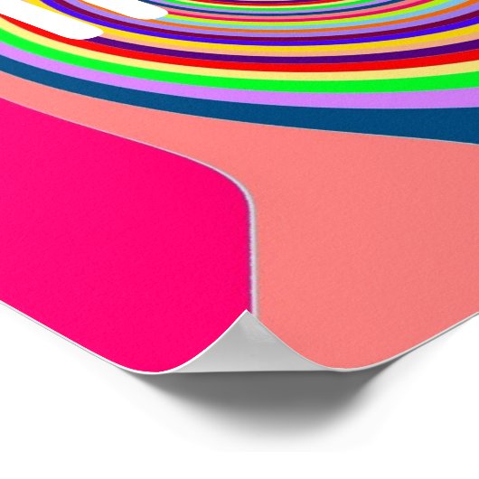 Rainbow swirl Groovy psychedelic pop art Trippin' Poster (Hoek)