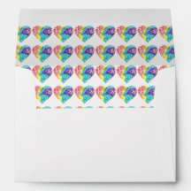 Rainbow Swirl Heart Envelope