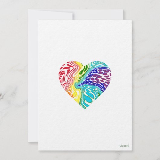 Rainbow Swirl Heart Kaart (Voorkant)