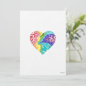 Rainbow Swirl Heart Kaart (Staand voorkant)