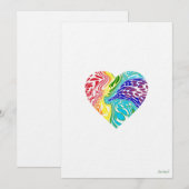 Rainbow Swirl Heart Kaart (Voorkant / Achterkant)