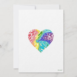 Rainbow Swirl Heart Kaart