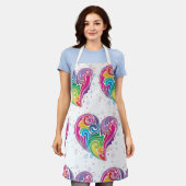 Rainbow Swirl Heart Schort (Gedragen)