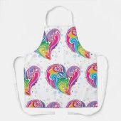 Rainbow Swirl Heart Schort (Voorkant)
