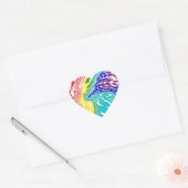 Rainbow Swirl Heart Stickers (Envelop)