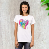 Rainbow Swirl Heart T-shirt