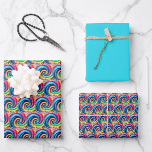 Rainbow Swirl Inpakpapier Vel (Voorkant)