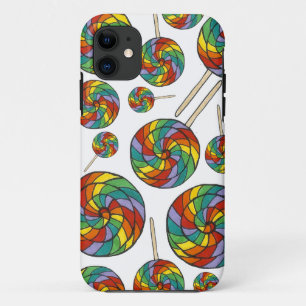 Rainbow Swirl Lollipop Lollipops Snoep Pride Hoesj iPhone 11 Hoesje