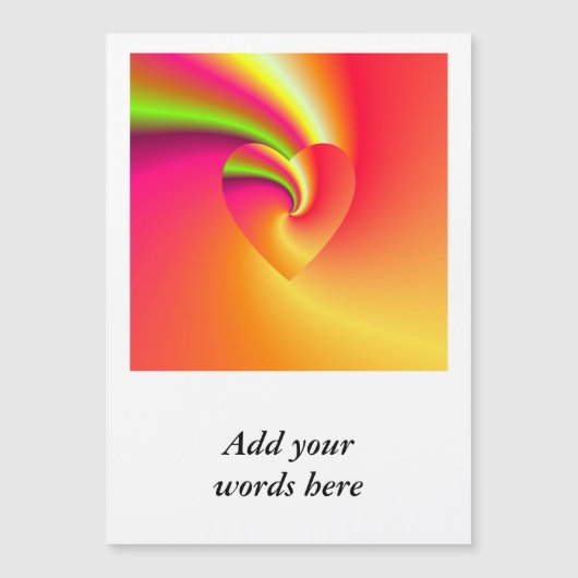 Rainbow Swirl Love Heart (Voorkant)