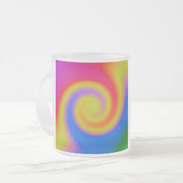Rainbow Swirl Matglas Koffiemok