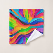 Rainbow Swirl Painting Bad Handdoek (Wasdoekje)