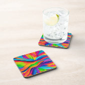 Rainbow Swirl Painting Bier Onderzetter (Rechterzijde)