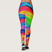 Rainbow Swirl Painting Leggings (Achterkant)