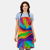 Rainbow Swirl Painting Schort (Gedragen)