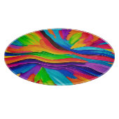 Rainbow Swirl Painting Snijplank (Hoek)