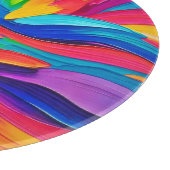 Rainbow Swirl Painting Snijplank (Hoek)