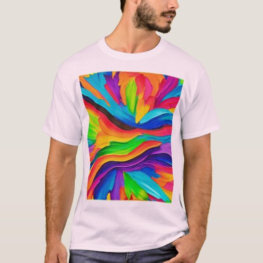Rainbow Swirl Painting T-shirt (Voorkant)