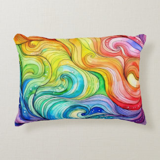 Rainbow Swirl Pattern Accent Kussen