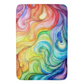 Rainbow Swirl Pattern Badmat (Voorkant Verticaal)