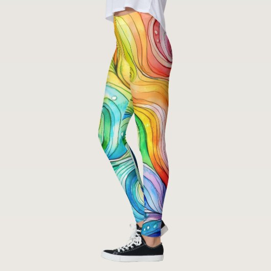 Rainbow Swirl Pattern Leggings (Links)