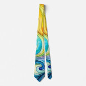 Rainbow Swirl Pattern Stropdas (Voorkant)