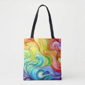 Rainbow Swirl Pattern Tote Bag (Voorkant)